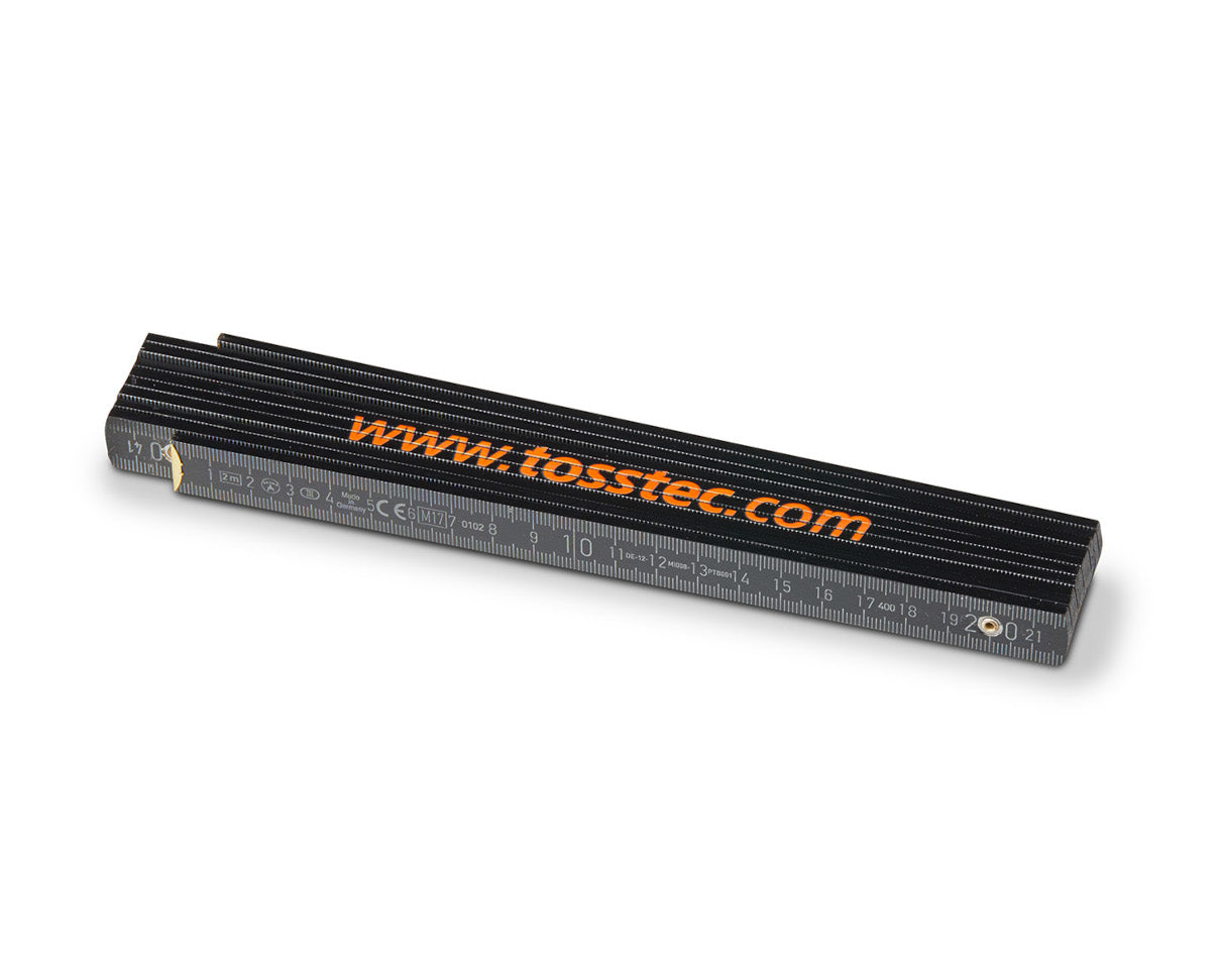 Meterstab mit TOSSTEC Logo