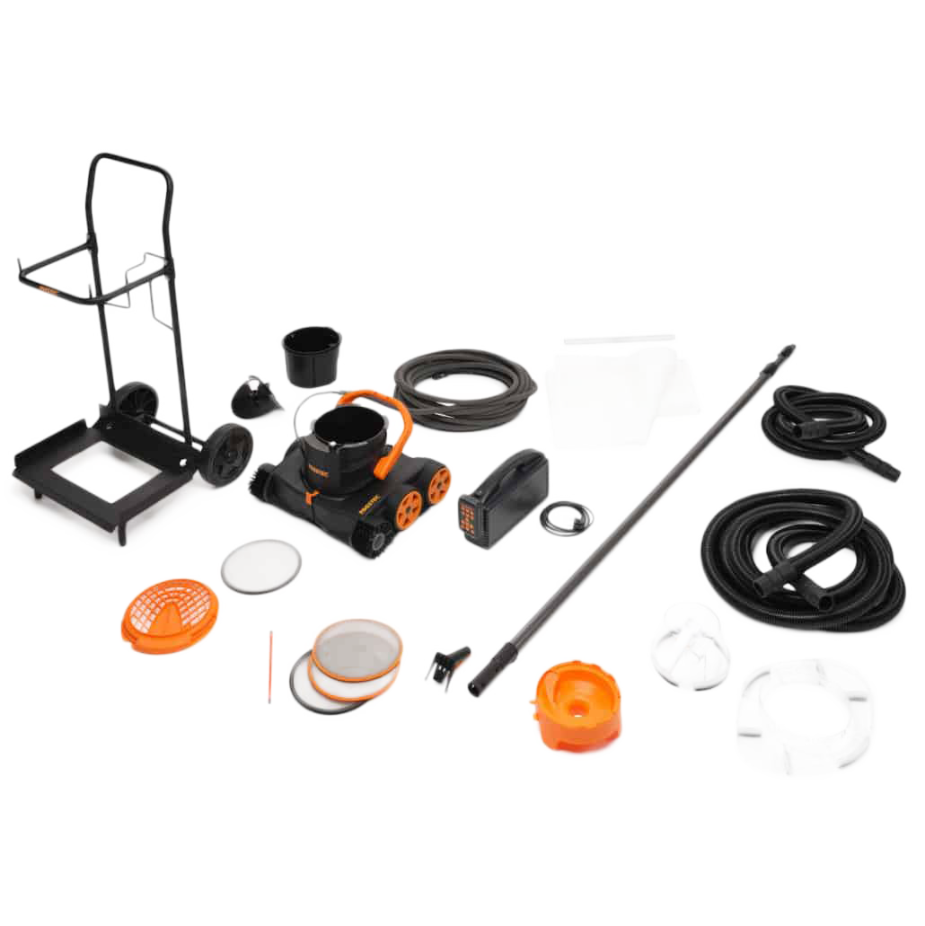Der TOSSTEC Biopoolroboter TT-RB kompletter Lieferumfang