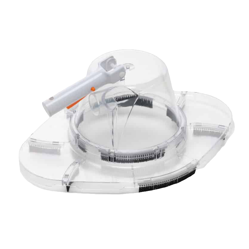 TOSSTEC Absaugglocke transparent 2 teilig montiert