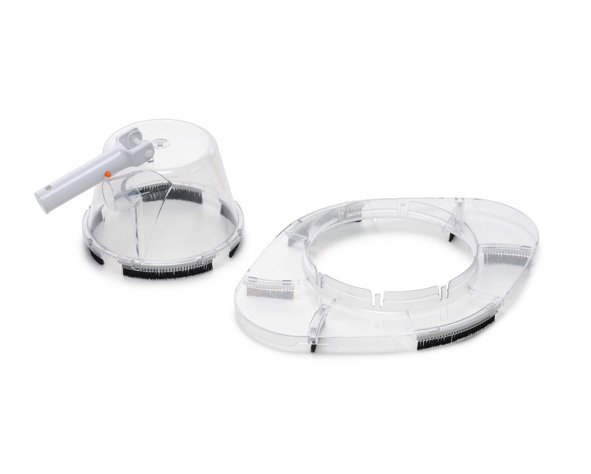 TOSSTEC Absaugglocke transparent 2-teilig demontiert